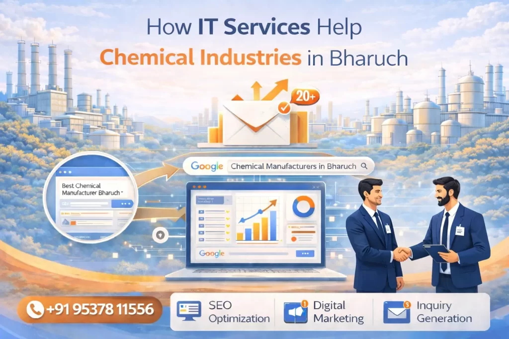 How IT services help chemical industries in Bharuch improve efficiency, generate inquiries, and grow business online Z Web Solutions - Best IT Company in Bharuch